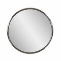 Palacedesigns 20 ft. Brushed Titanium Round Wall Mirror PA3109258